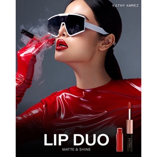 💄 ลิปดูโอกระแต แมทแอนด์ชายน์ ลิปกระแต ขนาด 3 กรัม KATHY AMREZ LIP DUO MATTE & SHINE / ราคา 290.- (ปก