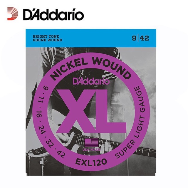 สายกีตาร์ไฟฟ้า D'Addario EXL120 Super Light Gauge (เบอร์ 9)