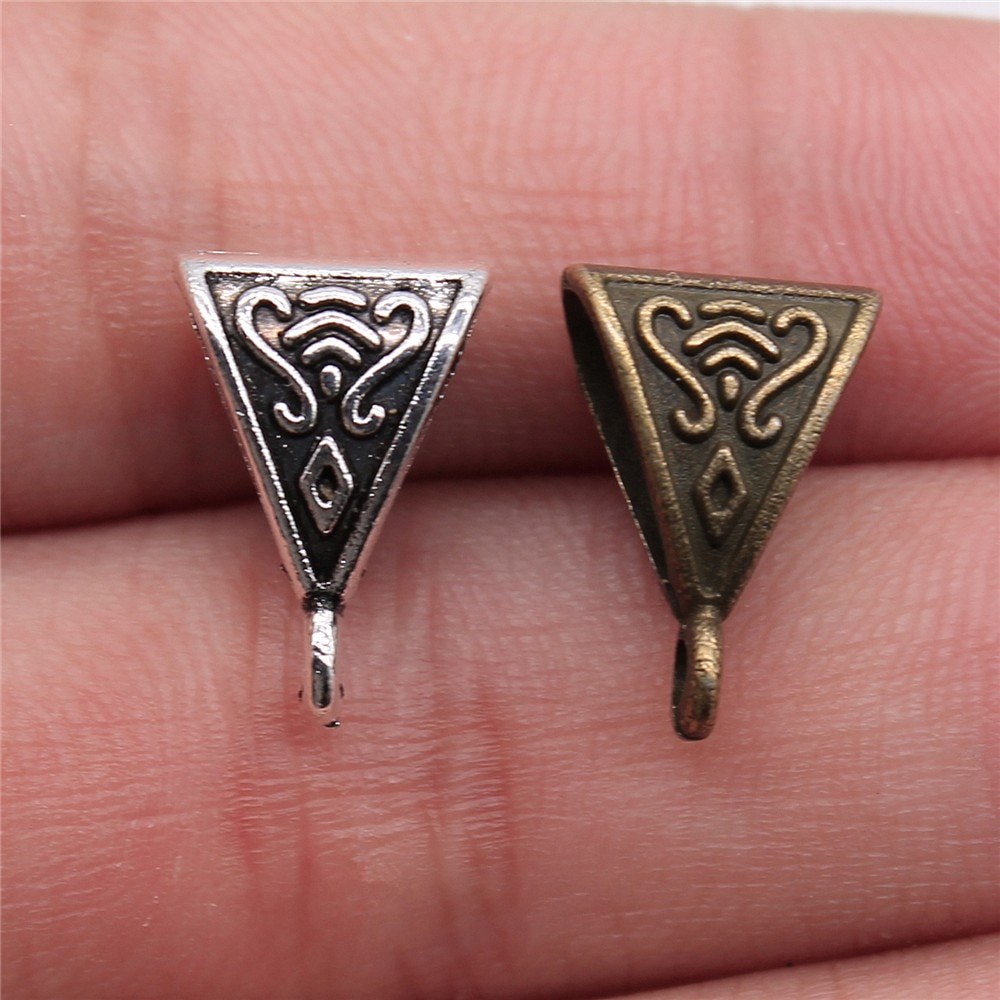 ชุดส่วนประกอบเครื่องประดับ 10 ชิ้น ขนาด 16x10 mm รวมจี้ charm, clasp bail และ spacer