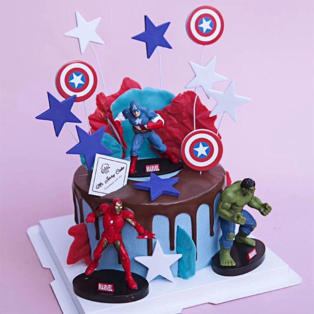 ประหลาดใจ เวนเจอร์ส, แบทแมน, สไปเดอร์แมน, ตุ๊กตาตัวละครไอรอนแมน, อุปกรณ์ของเล่น, ท็อปเปอร์เค้กวันเกิด, ของขวัญวันเกิดเด็ก - รูปที่ 6