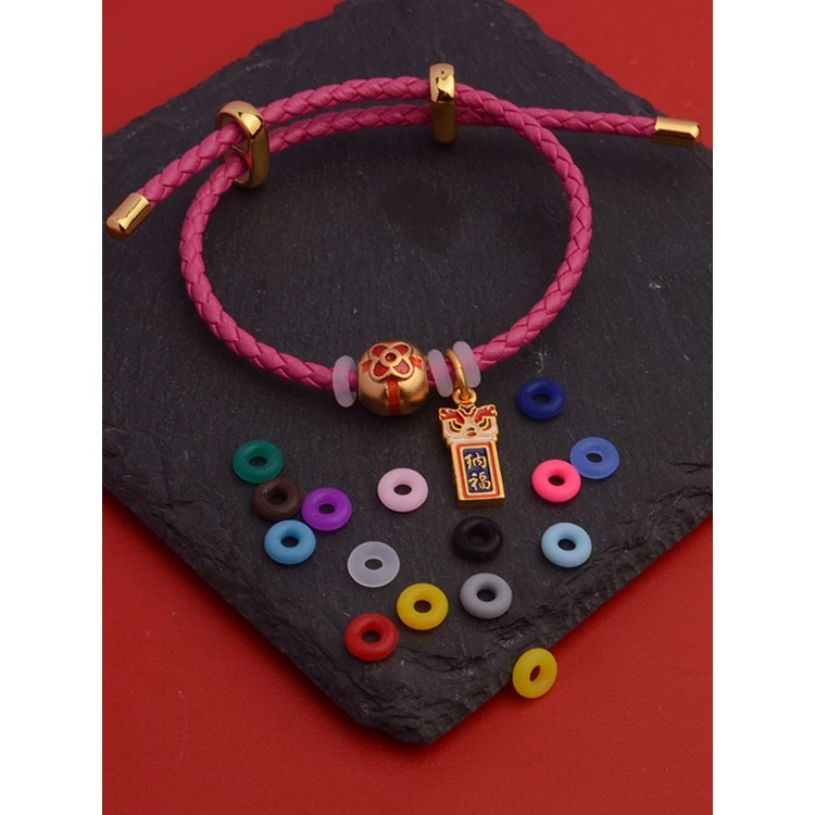 ลูกปัดซิลิโคนใส กันลื่น สำหรับทำสร้อยข้อมือ สร้อยคอ DIY