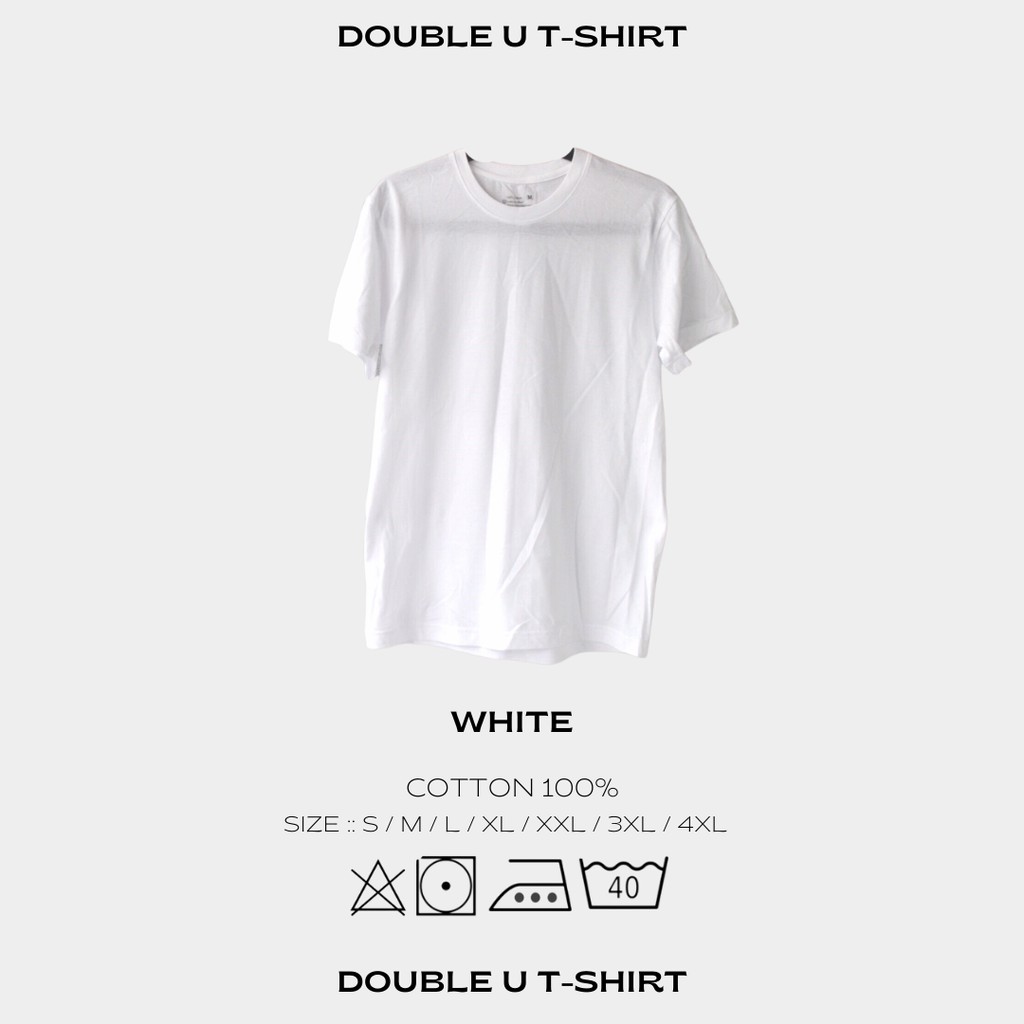 ออกใบกำกับภาษีได้ - (คอกลม/คอวี) เสื้อยืด white (สีขาว) ผ้าCotton% **ไม่มีการเย็บตะเข็บข้างตัวเสื้อ**