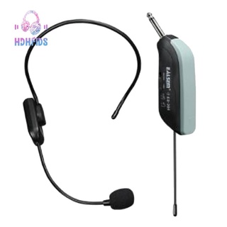 UHF Wireless Microphones Stage Wireless Headset Microphone System Mic for Loudspeaker Meeting Guide Stage Karaoke