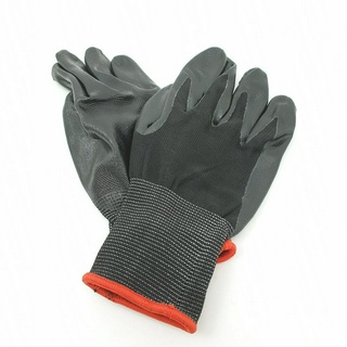 Tree O ถุงมือเคลือบบิวทิลไนไตรล์  ZBST006   สีดำ