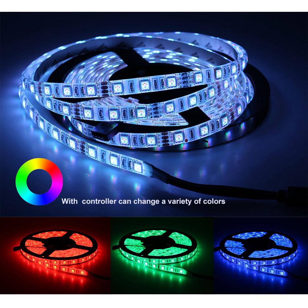 5 M 300 Led Rgb 5050 ไฟ Led + 44 คีย์ Ir + Dc 12v