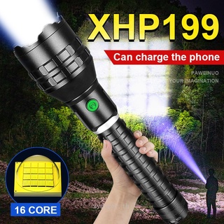 Xhp199 ไฟฉาย Led แบบชาร์จไฟได้ 18650 Xhp90 สําหรับล่าสัตว์