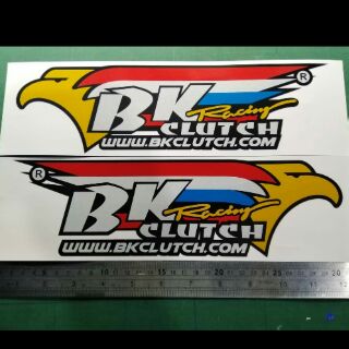 สติ๊กเกอร์แต่งรถ BK CLUTCH RACING ติดแก้มท้ายกระบะ