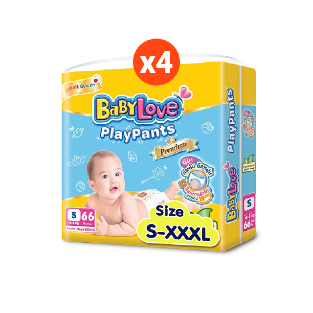 [เหลือ 989[โค้ด BABYMM9 + พิมพ์ 2022MALL915] BABYLOVE PLAYPANTS กางเกงผ้าอ้อมเด็ก เบบี้เลิฟ เพลย์แพ้นท์ ขนาดจัมโบ้ (ขายยกลัง)