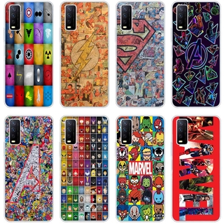 Vivo y85 v9 pro v11 pro v17 pro y12s y20s y20 y17 Case TPU Soft Silicon Protecitve Shell Phone casing Cover Marvel Avengers logo