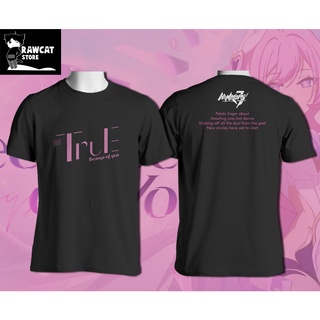 ผ้าฝ้ายแท้เสื้อเชิ้ต Honkai impact true game สําหรับผู้ชายS-4XL