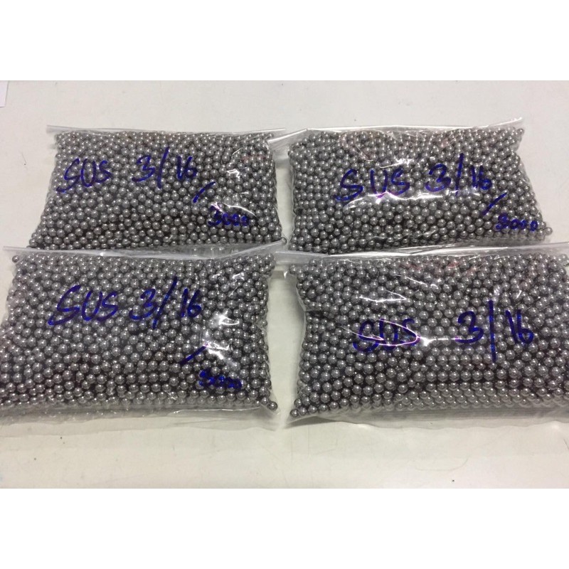 สแตนเลสกลม 4.76 มิลเม็ดสแตนเลส 4.76 มิล20เม็ด100บาท