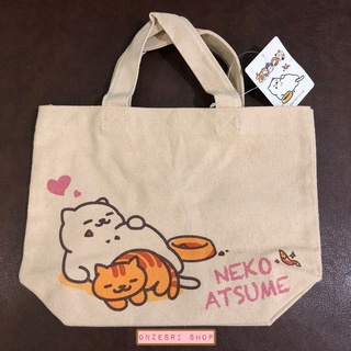 กระเป๋าหิ้ว Neko Atsume ลายแมวอ้วนอิ่ม &amp; หัวใจ ขนาด 30 x 20 x 9.5 ซม.