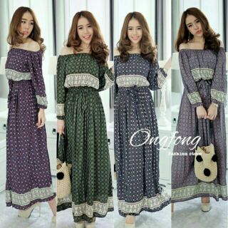 Maxi Dress ปาดไหล่