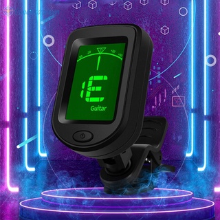 SWTDRM- ~【Instrumento musical】Clip-On LCD Digital Electric Guitar Tuner Tuning Bass Ukulele Violin withBattery-【Sweetdream】