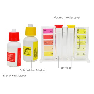 ชุดน้ำยาวัดค่า pH-Cl สระว่ายน้ำ Swimming pool pH Chlorine Test kit