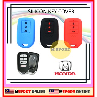 เคสกุญแจรีโมทรถยนต์ แบบซิลิโคน สําหรับ Honda Accord CRV City 2014-2018 3BUTTON