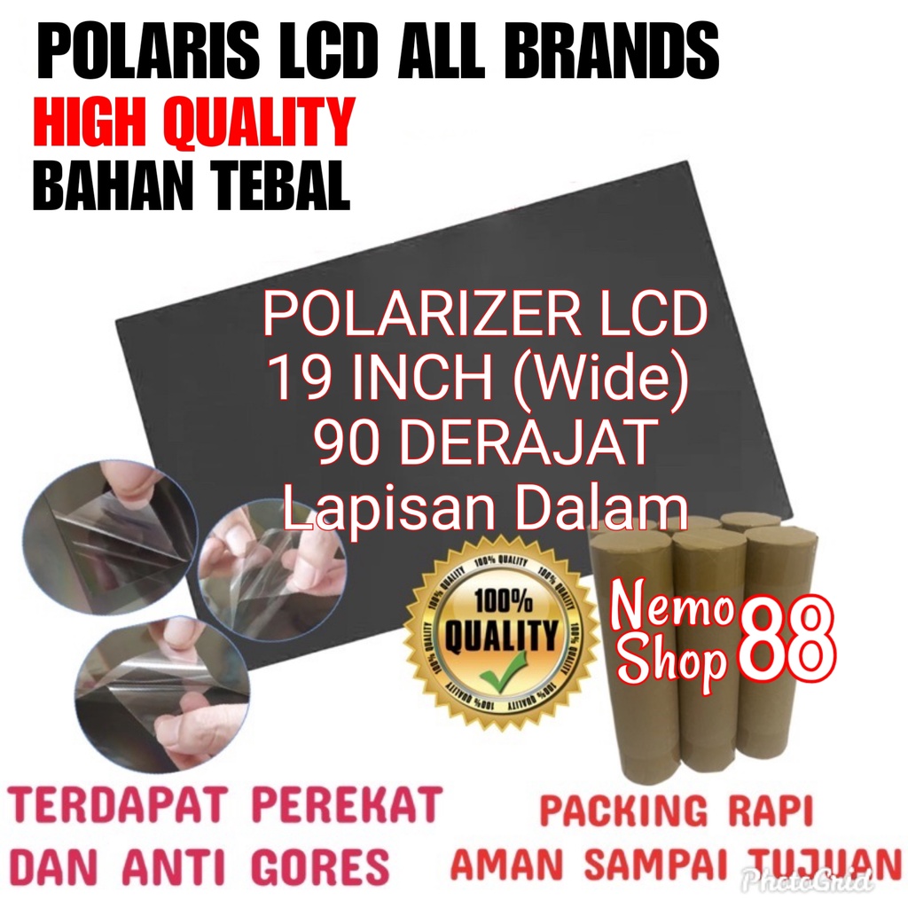POLARIS LCD 19 INCH WIDE SCREEN 90 DEGREE POLARIVER หน้าจอ LCD 19 นิ้ว 90 องศา POLAREIZER LCD 19 นิ้