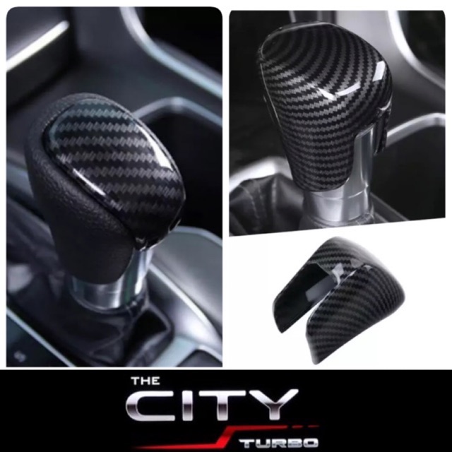 ครอบหัวเกียร์คาร์บอน Honda City (2020-ปัจจุบัน) Turbo carbon