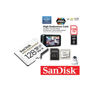 SanDisk High Endurance 128GB microSD Card (SDSQQNR_128G_GN6IA) เมมโมรี่ การ์ด แซนดิสก์ กล้องติดรถยนต์ กล้องวงจรปิดSynnex