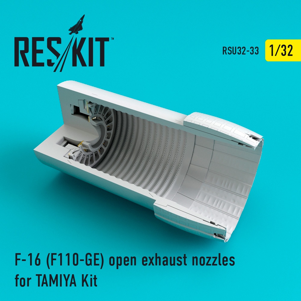 RSU32-0033 F-16 (F110-GE) open exhaust nozzles for TAMIYA Kit (1/32)