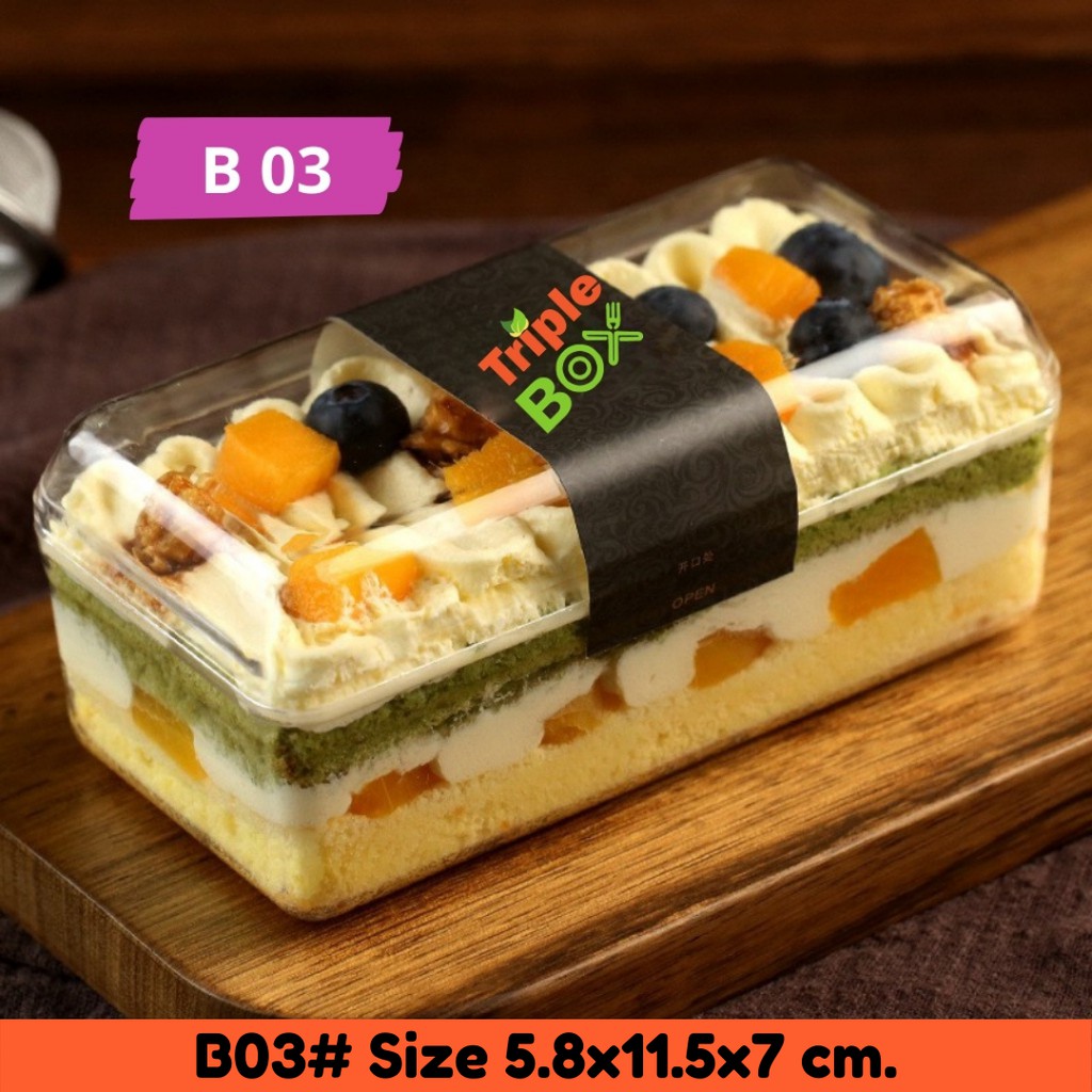 แพค 20/50 ใบ 🍰 กล่องเค้กเกาหลีพลาสติกสี่เหลี่ยมผืนผ้า และทรงเค้กกลม ทรงกระบอก สำหรับมินิคัพเค้ก/คุ๊กกี้ - รูปที่ 3