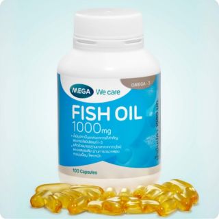 🔥ของแท้+ใหม่ ส่งไว🔥🔥330/ขวด หมด 7/2024 🔥  คุ้มค่า Mega We Care Fish Oil 1000mg 100เม็ด (1ขวด) น้ำมันปลา 1000มก บำรุงสมอง