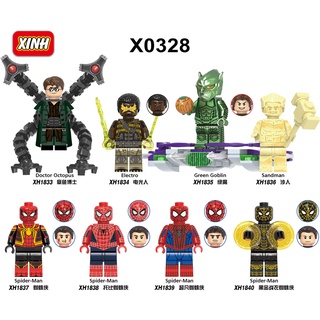 X0328 XH1834 Sandman Electro Spiderman ของเล่นตัวต่อ ของขวัญวันเกิด สําหรับเด็ก