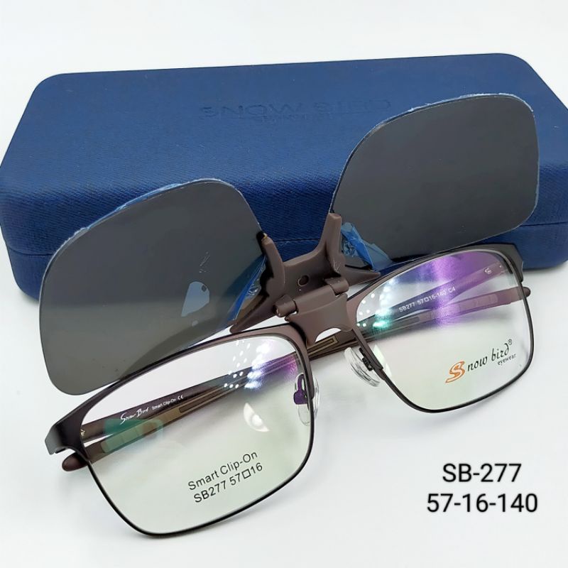 กรอบแว่นตา Snow bird  Clip-On SB277 clip-on เปิด-ปิด