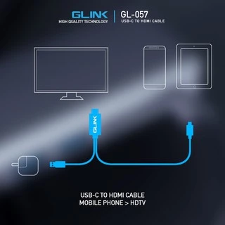 GLINK GL057 USB type C to HDMI 2.0 Cable 4K คุณภาพดี 4K Ultra HD Resolution