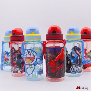 ดิสนีย์เด็กขวดน้ำที่มีฟางขวดน้ำสำหรับเด็กดิสนีย์ Waterbottle สำหรับน้ำไปโรงเรียนเด็กขวดสำหรับเด็ก