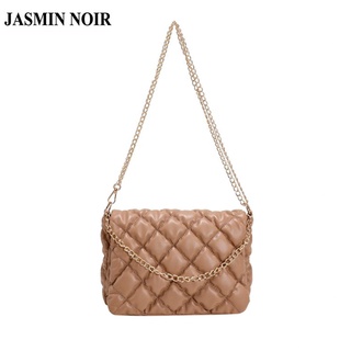 Jasmin Noir กระเป๋าสะพายไหล่ สะพายข้าง สายโซ่ ลายสก๊อต สําหรับผู้หญิง