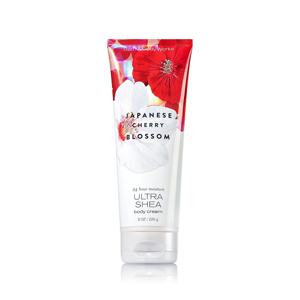 ครีมน้ำหอม  Bath and Body Works Japanese Cherry Blossom Body Cream  ปริมาณ 226 g. ของแท้