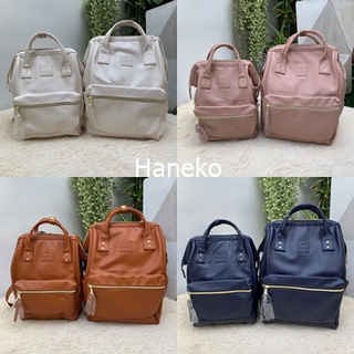 Anello แท้ 100% New PU Leather RETRO base backpack เป้หนังรุ่นใหม่