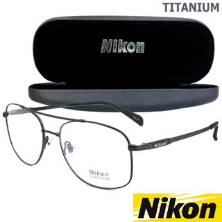 Nikon แว่นตารุ่น 3069 สีน้ำตาล กรอบเต็ม ขาข้อต่อ วัสดุ ไทเทเนียม Eyeglasses  ทางร้านเรามีบริการรับตัดเลนส์