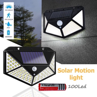 ไฟติดผนัง 100LED ไฟโซล่าเซลล์พลังงานแสงอาทิตย์ Solar motion sensor light