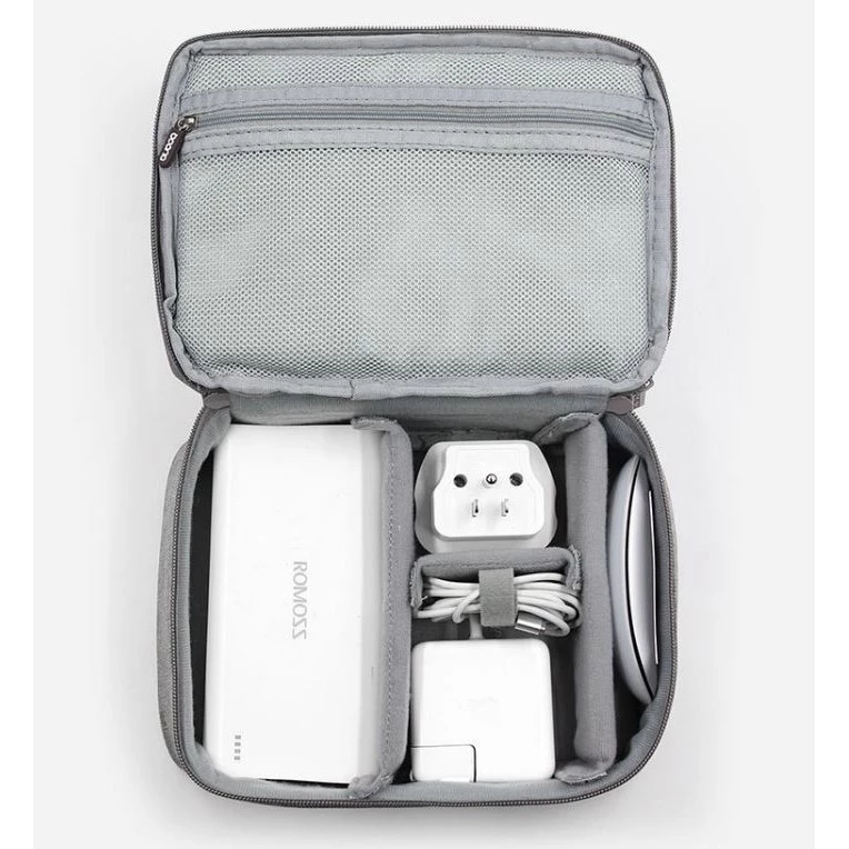 Organizer Bag กระเป๋าจัดเก็บสายชาร์จ แกดเจ็ต และอุปกรณ์ไอที ดีไซน์พรีเมียม ขนาดพกพา กันกระแทก กันน้ำ เหมาะสำหรับเดินทาง thumbnail 6