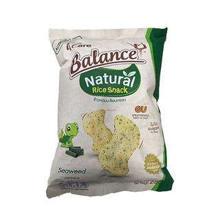 แพ็ค 3 ชิ้น 4Care Balance Organic Rice Snack Seaweed 25g. โฟร์แคร์บาลานซ์ ขนมขบเคี้ยวข้าวออร์แกนิคสาหร่าย 25 กรัม