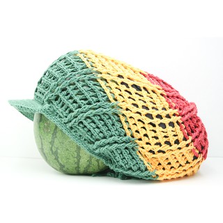 สินค้าราสต้า Cap Dreadlocks Oversize Green Net Rasta หมวกโครเชต์ราสต้า-เรกเก้ สำหรับผมทรง DREADLOCKS