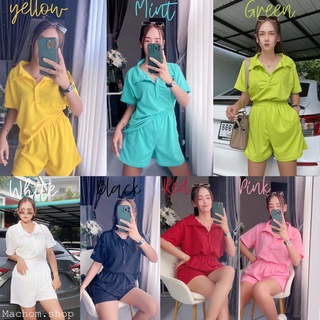 พร้อมส่ง ‼️ ชุดเซ็ทโปโลขาสั้นสุดฮิตรุ่นสีพื้นมีหลากหลายสีให้เลือก ชุดเซ็ทเสื้อเสื้อ+กางเกง ได้ทั้งชุดคุ้มเวอร์