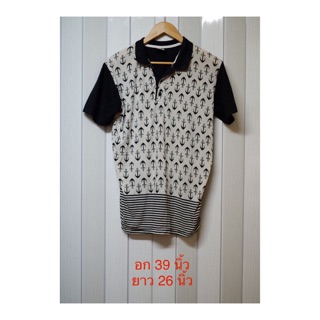 (มือสอง) เสื้อยืดคอปกผ้านิ่ม