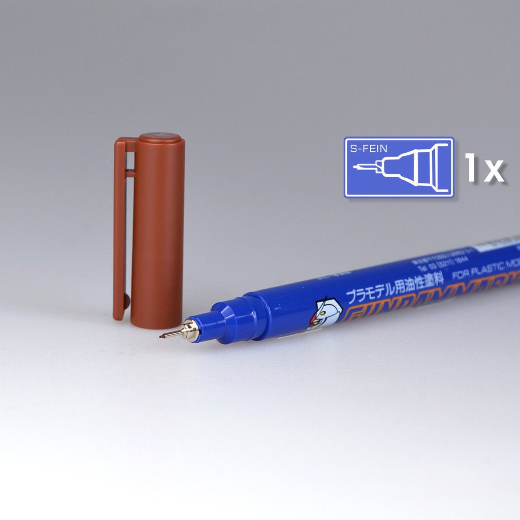 ปากกาตัดเส้นสีน้ำตาล GM03 Gundam Marker สูตรทินเนอร์