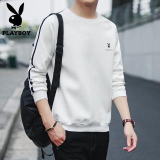 ไซส์ใหญ่ M-5XL เพลย์บอย Playboy เสื้อแขนยาว เสื้อยืดแขนยาวคอกลม เสื้อยืดลาย