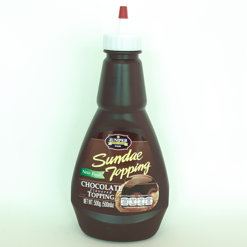 ช็อกโกแลต ท็อปปิ้ง จูนิเปอร์ ซันเดย์ 500 กรัม  (ขวดบีบ) Juniper Sundae Chocolate Topping 500g ( 1 ขว
