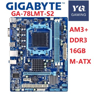 GIGABYTE GA-78LMT-S2 Desktop Motherboard 760G Socket AM3 / AM3+ DDR3 16G Phenom II/Athlon II Micro ATX UEFI BIOS