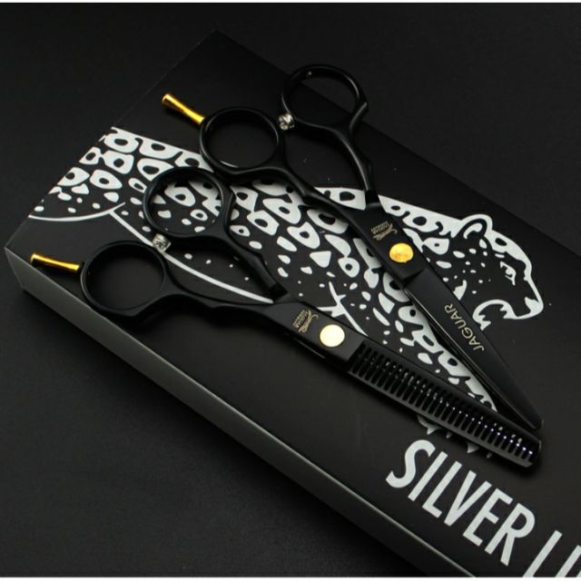 jaguar กรรไกรตัดผมจากัวร์สีดำขนาด 5.5นิ้ว 1คู่ พร้อมส่ง