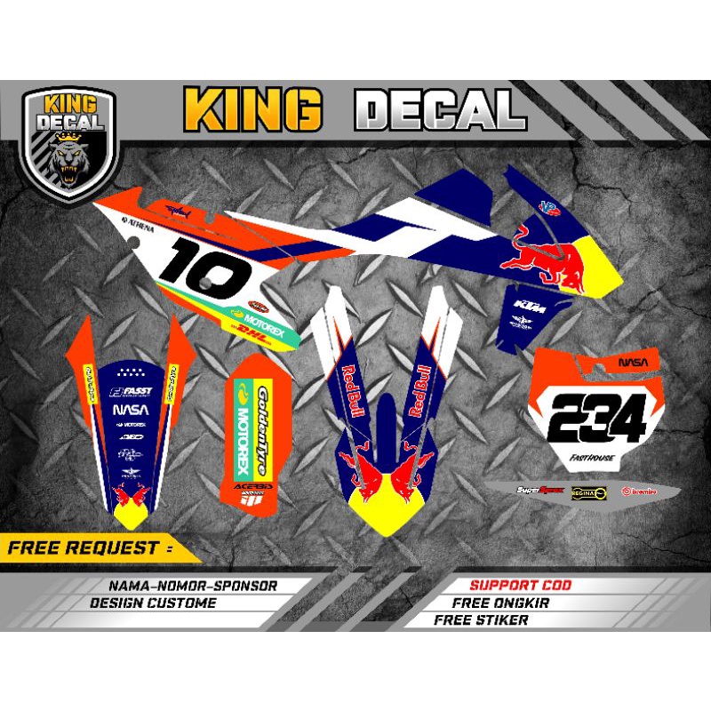 DECAL KTM 250 2017 DECAL STICKER KTM 250 2017 DECAL STICKER KTM 250 FULL BODY CUSTOME
