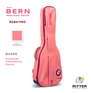 Ritter BERN 4 "Flamingo Rose"  กระเป๋ากีตาร์โปร่ง / Dreadnought / Classical / OM / GA