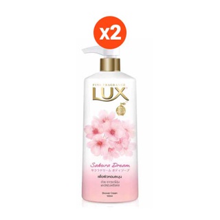 ลักส์ ครีมอาบน้ำ ดิวอี้ ซากุระ ผิวนุ่มชุ่มชื่น ฉ่ำน้ำ 500 มล. x2 Lux Body Wash Dewy Sakura 500 ml. x2( สบู่ สบู่เหลว ครีมอาบน้ำ เจลอาบน้ำ Shower Soap Shower Cream Liquid Soap Shower Gel ) ของแท้