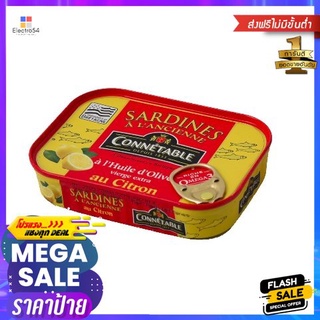 Connetable Sardines in Virgin Olive Oil with Lemon 115g ปลาซาร์ดีนบรรจุในน้ำมันมะกอกเวอร์จินผสมมะนาว 115g