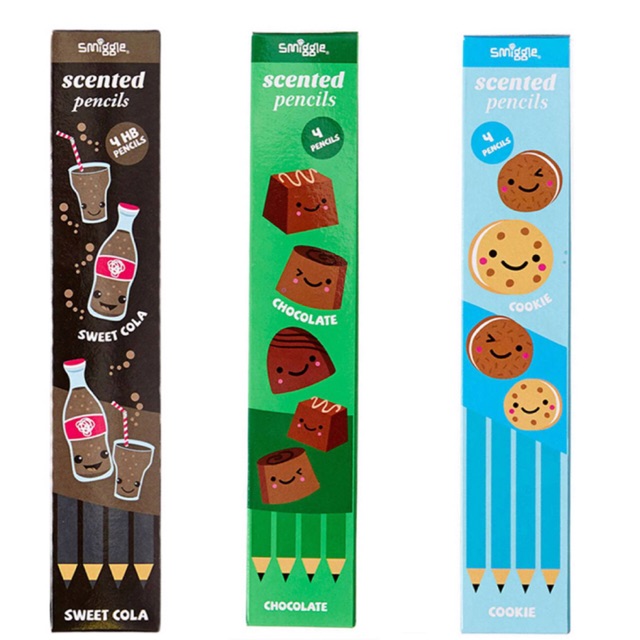 แท้💯%+ส่งฟรี ดินสอไม้หอมๆ Smiggle scented pencils pack